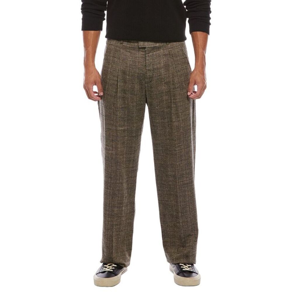 Our Legacy Mens  Linen & Silk-Blend Trouser, Green